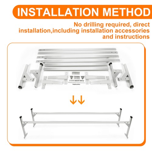 DURAFORCE For Enclosed/Open Trailer 4'-8.5' Universal Adjustable Roof Mount Ladder Rack