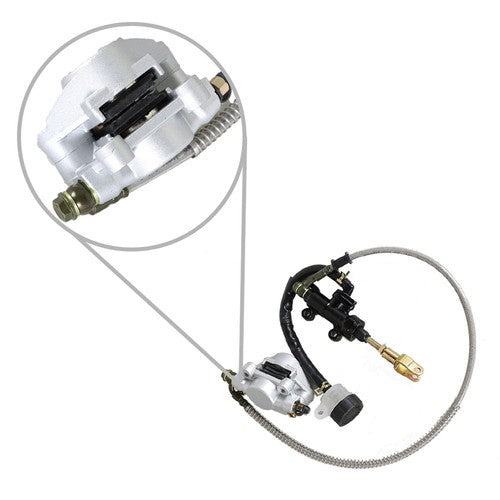 DURAFORCE Rear Hydraulic Brake Assembly Caliper Master Cylinder For Go Kart Golf Cart ATV