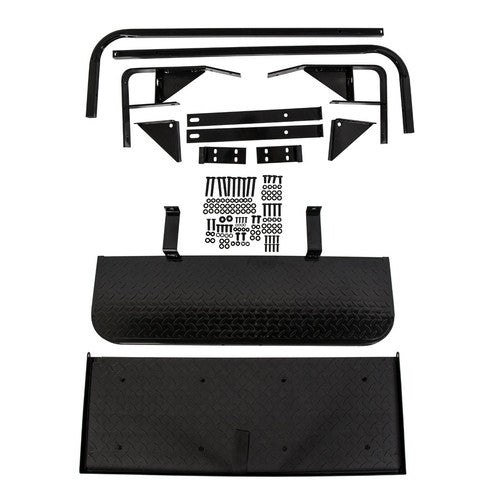 DURAFORCE For EZGO Medalist/TXT 1995-UP Golf Cart Black Rear Flip Seat Kit W/ Grab Bar