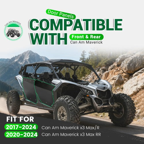 DURAFORCE Front & Rear Door Panels Fit CAN AM Maverick X3 Max LH + RH Full Doors 2017-2024