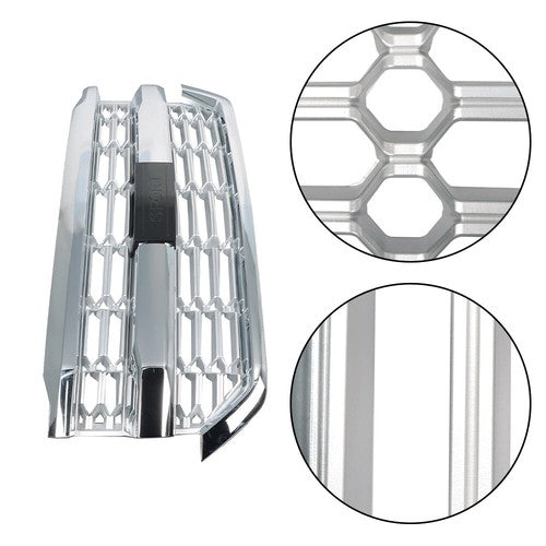 DURAFORCE 84374385 Front Upper Bumper Grille Chrome Fit For Chevy Silverado 1500 2016-2018