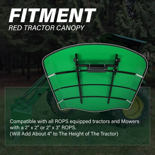 DURAFORCE Green Tuff Top Tractor ROPS Canopy 52" X 52" For Tractor Mowers Umbrella