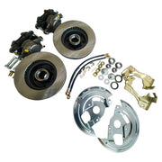 DURAFORCE Front Disc Brake Kit 11" Rotor Drilled / Slotted Fits GM A F X-Body 1964-1974