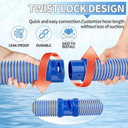 DURAFORCE 6 Pack Pool Cleaner Hose for Zodiac X7 T3 T5 MX6 MX8, 39" Twist Lock Hoses