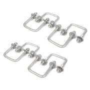 DURAFORCE 8PCS Boat Trailer Steel Dacromet U-Bolt Square 1/2" Dia x 3 1/16" x 4 5/16"