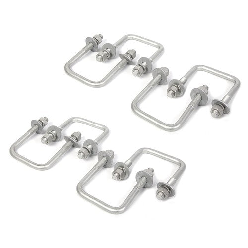 DURAFORCE 8PCS Boat Trailer Steel Dacromet U-Bolt Square 1/2" Dia x 3 1/16" x 4 5/16"