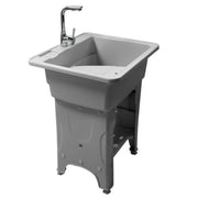 DURAFORCE 80 Freestanding Sink Commercial Laundry & Utility Room Sinks with Faucet Gray