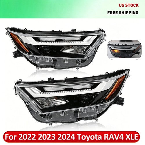 DURAFORCE For 2022-2024 Toyota RAV4 LED Headlights 811100R350 811500R350 Left & Right Pair