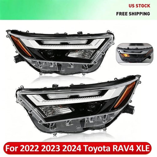 DURAFORCE For 2022-2024 Toyota RAV4 LED Headlights 811100R350 811500R350 Left & Right Pair