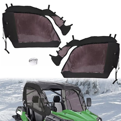 DURAFORCE Soft Doors Set For CFMOTO ZForce 500 800 EX 1000 14-22 Tinted w/Zippered Window