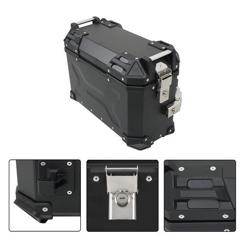 DURAFORCE 36L Motorbike Hard Side Saddlebag Box Trunk Tour with Support Racks 2×Side Case