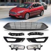 DURAFORCE For Ford Focus 2015 2016-2018 Front Bumper Upper Grille With Fog Light NEW