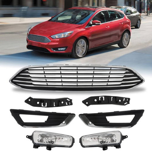 DURAFORCE For Ford Focus 2015 2016-2018 Front Bumper Upper Grille With Fog Light NEW