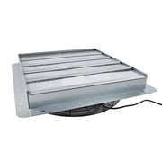DURAFORCE Shutter Exhaust Fan 24in, 1.65m Power Cord, 4120CFM, Wall Mounted, Silver