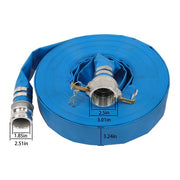 DURAFORCE 2"X100FT Pool Backwash Hose Heavy Duty Reinforced PVC Lay Flat Water Discharge