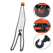DURAFORCE Hand Chain Hoist Steel 3Ton/6600 Lbs10ft/3m 360° swivel hook 1m lifting strap