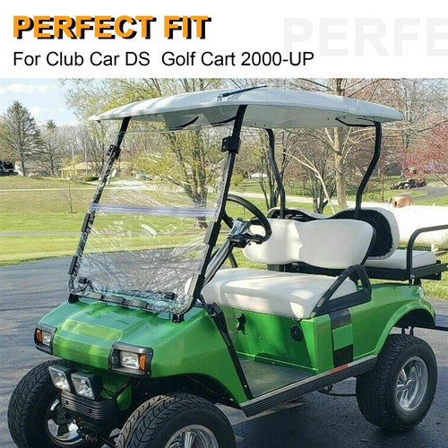 Golf Cart Front Folding Clear Windshield Windscreen for Club Car DS 2000 5 Up