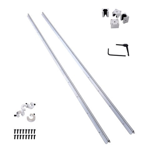 DURAFORCE 2PCS SBR16-2200mm Linear Guide Rails with 4Pcs SBR16UU Bearing Blocks