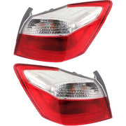 DURAFORCE For 2013-2015 Honda Accord Sedan EX LX Sport Halogen Outer Tail Lights LH & RH