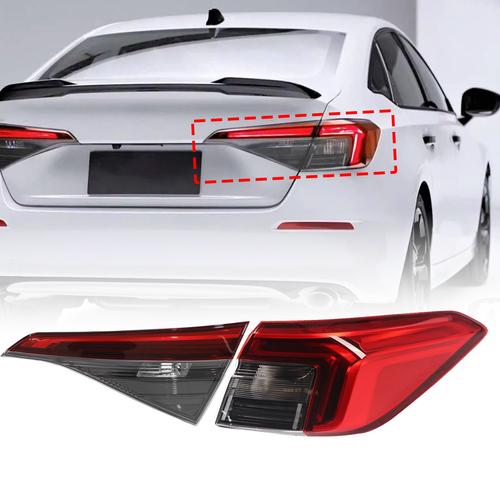 Tail Lights For 2022-2024 Honda Civic Sedan Rear Lamps Outer Inner Right Side