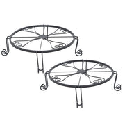 DURAFORCE 2 Pack Plant Stand For Flower Pot Heavy Duty Flower Pot Round Supports Rack