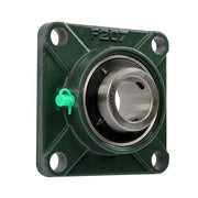 DURAFORCE 2 × UCF207-20 1-1/4" Bore Pillow Block Flange Bearing 4 Bolt Solid Base