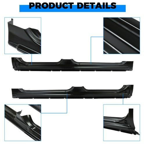 Rocker Panels for 99-07 Chevy Crew Cab Silverado GMC Sierra 4 Door Pickup Pair
