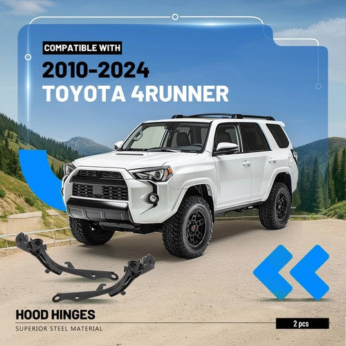 Steel Hood Hinges for Toyota 4Runner 2010-2024 Driver Passenger Side