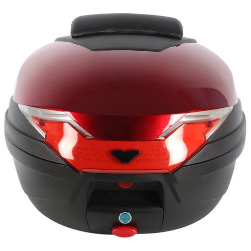 DURAFORCE 32L Red Motorcycle Tour Tail Box Top LockStorage Carrier Luggage Scooter Trunk