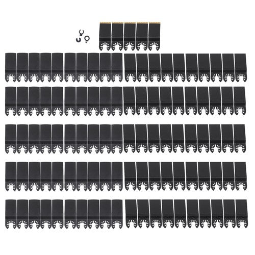 DURAFORCE 105 Pieces Titanium and HCS Oscillating Saw Blades for Wood Metal Cutting