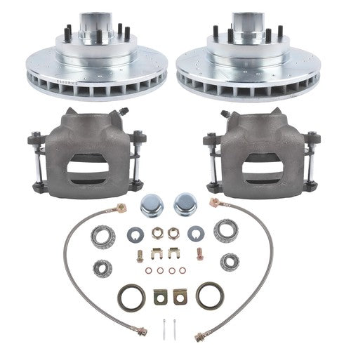 DURAFORCE For Chevrolet C10 GMC 2wd Truck Front Disc Brake Conversion Kit 6 Lug Wheels