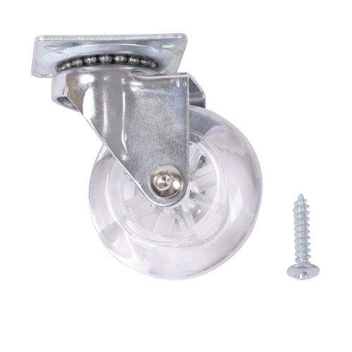 DURAFORCE 2Inch Caster Wheels 4 pieces Heavy Duty Alloy Steel + Rubber Casters white