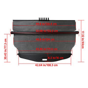 DURAFORCE Cargo Cover For Chevrolet Equinox 2010 -2017 Trunk Shade Security Shield Black