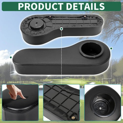 DURAFORCE Pair Golf Cart Rear Seat Arm Rest Drink Cup Holder For EZGO Club Car Yamaha