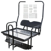DURAFORCE For 1982-2000 Club Car DS Golf Cart Flip Folding Rear Back Seat Kit w/ Grab Bar