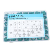 DURAFORCE 595 Pcs Metric/SAE AC O-Ring Assortment Kit 36 Size Seals 3-22mm