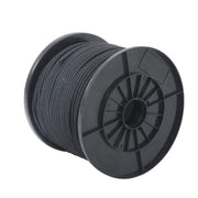 DURAFORCE 3/16 Inch x 500 Feet Hollow Braid Polypropylene Rope – Black，750 Pounds