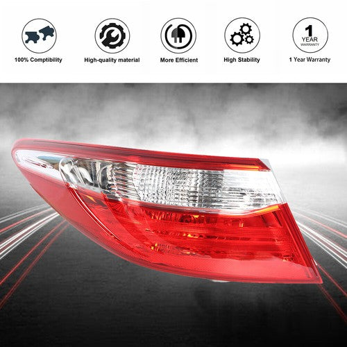 DURAFORCE Halogen Outer Tail Light Brake Lamp For Toyota Camry 2015 2016 2017 Driver Side