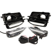 DURAFORCE LED Fog Lights Double Color DRL Turn Signal Lamp Pair for Infiniti Q50 14-17