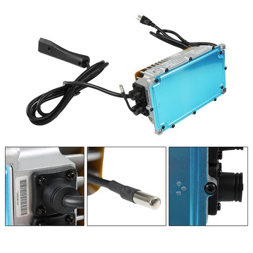 DURAFORCE 48V 17A Battery Charger 3-Pin Triangular Plug For EZGO TXT/RXV Golf Cart