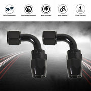 DURAFORCE Set of 2 10AN AN10 90° 90 Dgree Fuel Swivel Fitting Hose End Oil Fuel Adaptor
