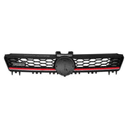 DURAFORCE Front Grille Black w/ Red Trim for 2015 2016 for VW for Volkswagen MK7 Golf GTI