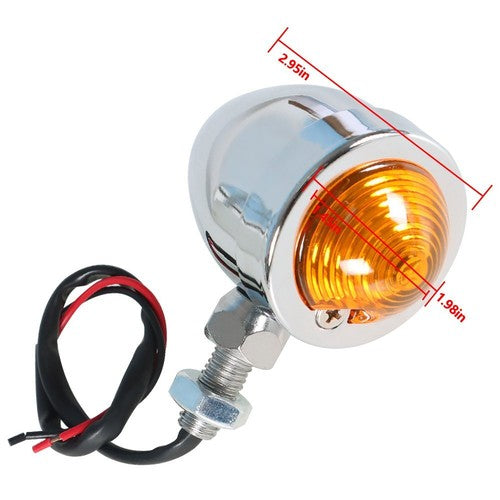 DURAFORCE For Motorcycle Chrome Passing Driving Spot Fog Lamp Turn Signal Light