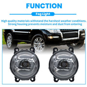 DURAFORCE Front Clear Lens Fog Lights Bumper Lamp for 2015-2018 for Jeep Renegade