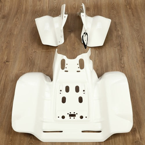 DURAFORCE New For 1986-1989 Honda TRX 250R TRX250R White Front & Rear Fender Plastics Kit