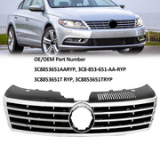 DURAFORCE Fits 2013-2017 VW Volkswagen CC Front Upper Radiator Grille Grill 3C8853651AARYP