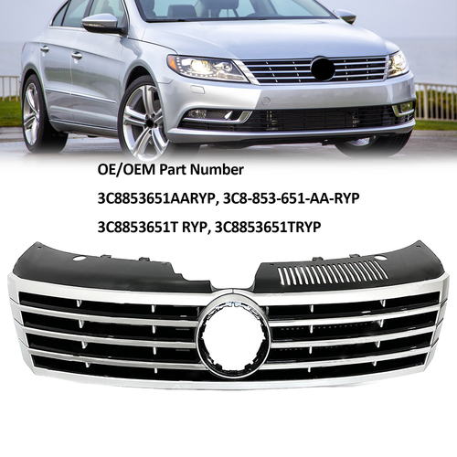 DURAFORCE Fits 2013-2017 VW Volkswagen CC Front Upper Radiator Grille Grill 3C8853651AARYP