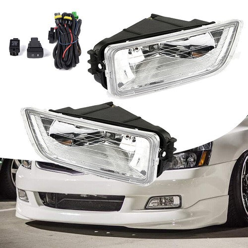 DURAFORCE Bumper Fog Lights Lamp w/Wiring for 2003-2007 for Honda Accord 2004-2008 for Acura TL