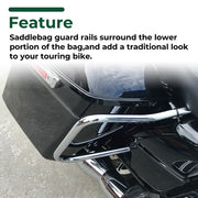 DURAFORCE Saddlebag Bracket Guard Crash Bars For Harley Touring Road Street Glide FLHX 14+