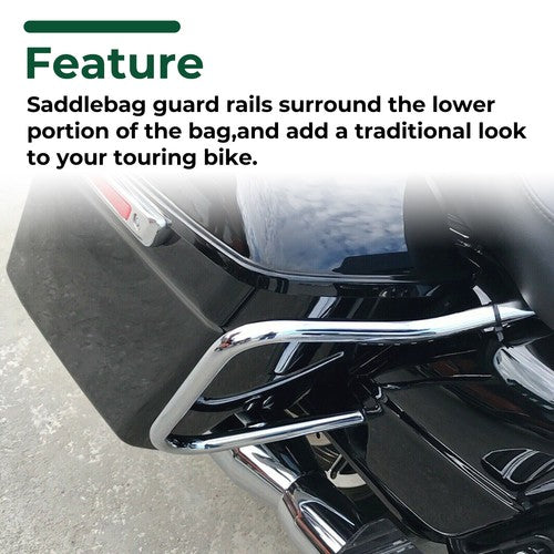 DURAFORCE Saddlebag Bracket Guard Crash Bars For Harley Touring Road Street Glide FLHX 14+